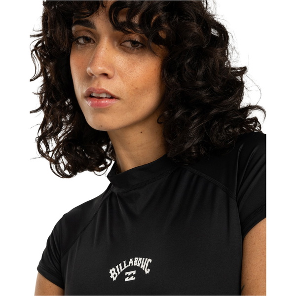2026 Billabong Womens Tropic UV50 Short Sleeve One Piece Swimsuit EBJX100101 - Black Pebble